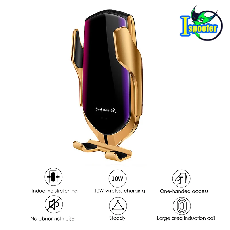 Qi Автомобильный держатель для телефона 10 Вт быстрая зарядка беспроводное