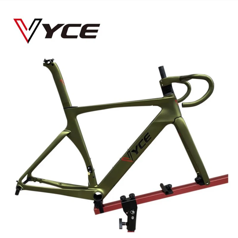 

VYCE Army Green HQR37-disc Brake Carbon Bicycle Frame Cycling Road Bike Racing Bicycle Frameset with Carbon Handlebar