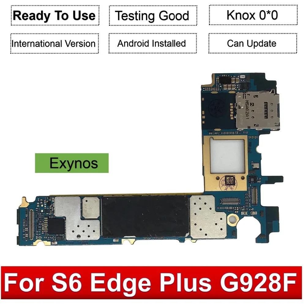 TEHXV оригинальная разблокированная основная материнская плата для samsung Galaxy S6 Edge Plus G928F разблокировка Нокс 0 Европейская версия 32 Гб
