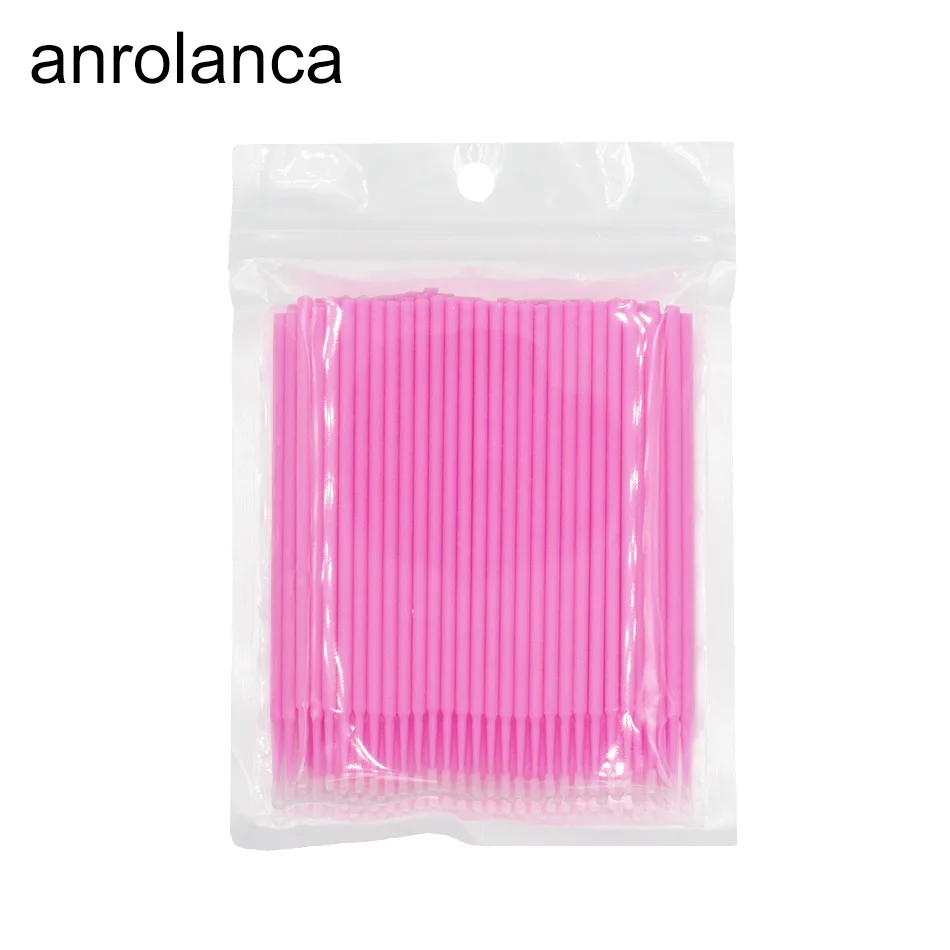 100 шт Одноразовые Микро Кисти индивидуальная щеточка для наращивания ресниц 5