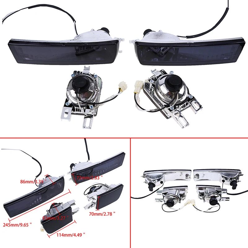 POSSBAY Front Lower Fog Light Assembly Fit for 1993-1998 VW Golf Models Only Daytime Running Driving Halogen Turn Signal Lights |