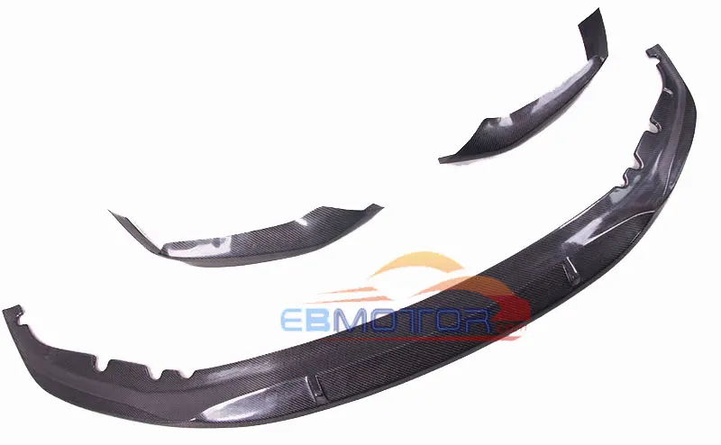 P Стиль Реальные углеродного волокна передний спойлер сплиттер 3 предмета в