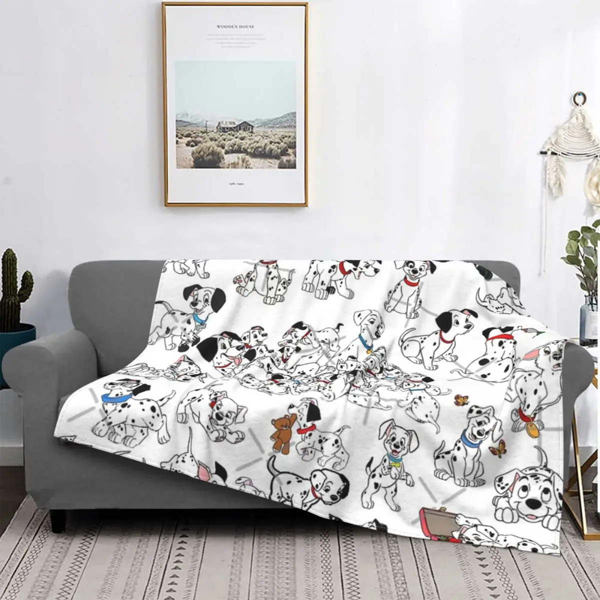 

Manta de dálmatas a cuadros, colcha para cama, sofá cama, toalla de playa, manta de verano a cuadros en el sofá, 101