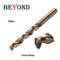 beyond 10pcs metal cylindrical shank drills din 338 hss g co5 1mm 3mm 6mm precision high quality cnc tools twist drill bit