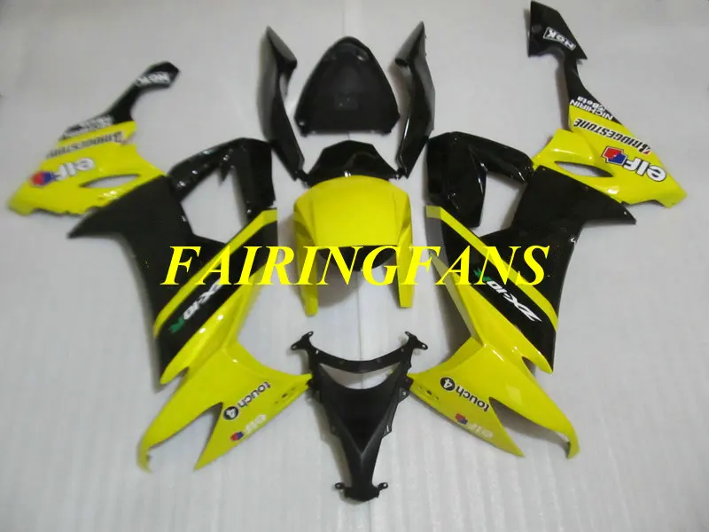 Комплект обтекателей для мотоцикла KAWASAKI Ninja ZX10R 08 09 10 ZX 10R 2008 2009 2010 желто черные