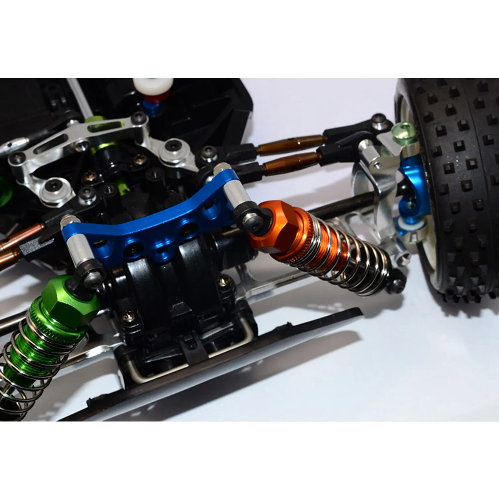 

Front Shock Damper Plate Stays for Tamiya TT02B TT-02B 1/10 ,Blue & Rear Steering Cup Hub Upright Knuckle Arm Red