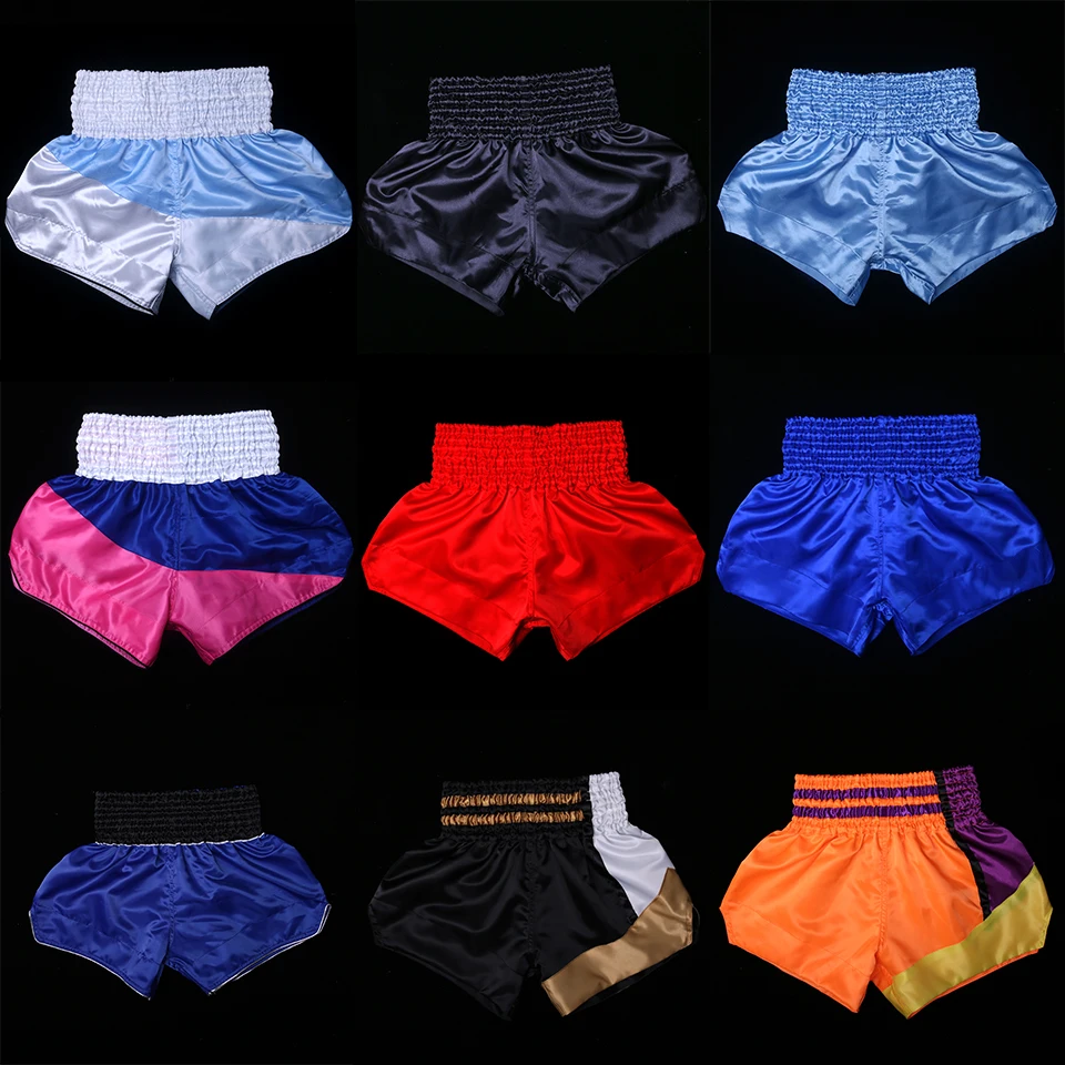 

Thai Boxing Pants Custom Women's Men's Kickboxing Muay Thai Shorts Kids Teenagers Sanda Grappling Training Fighting MMA Trunks