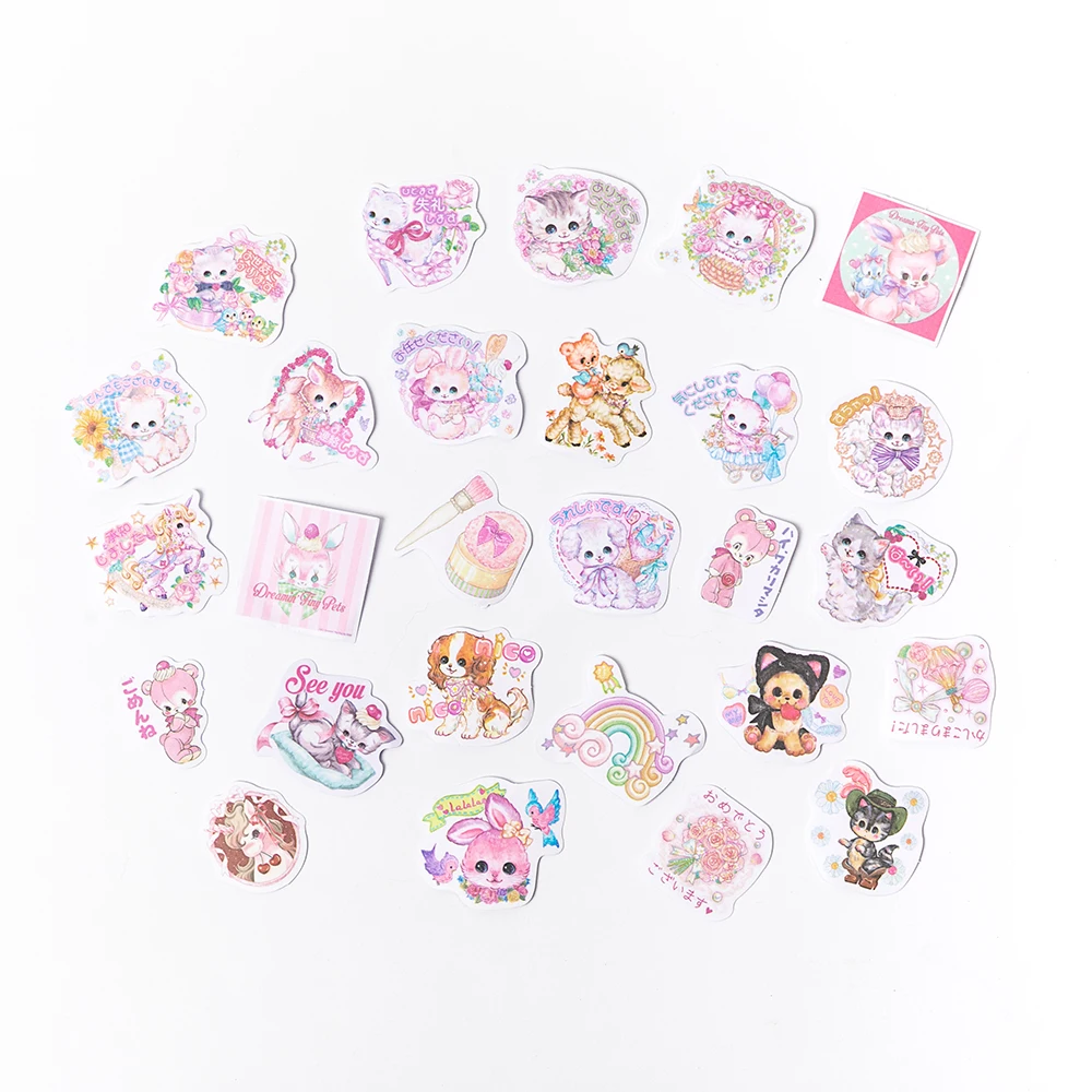 153pcs/lot Kawaii Stationery Stickers Cartoon Cat Diary Planner Decorative Mobile Sticker Scrapbooking Journal DIY Craft - купить по
