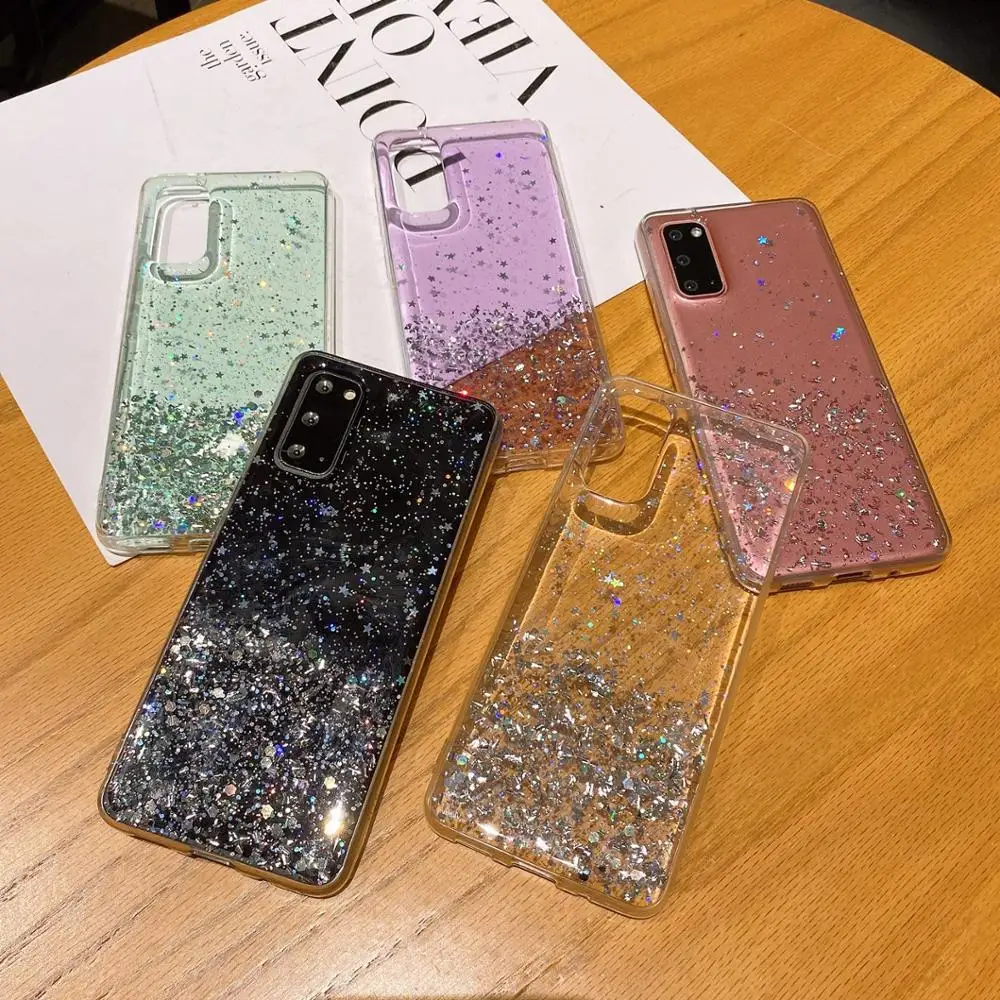 

Glitter Soft TPU Phone Case For Huawei P8 P9 P10 P20 P30 P40 Mate 10 Mate 20 Mate 30 Pro Plus Lite Sequins Transparent Back Case