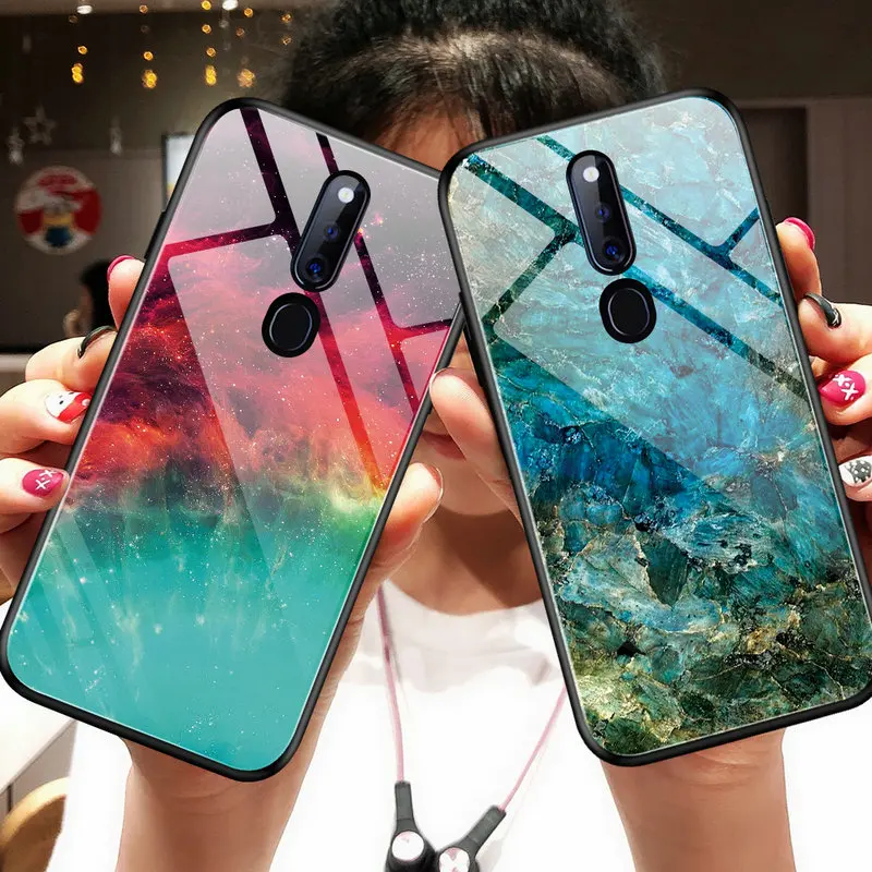Чехол для OPPO Realme 5 Pro чехол X RMX1901 закаленное стекло роскошный мраморный Funda Real me 5X3