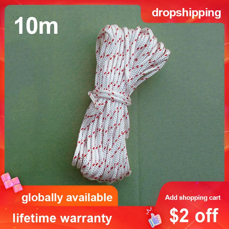 

Тяжелый нейлоновый пусковой трос 10 м, шнур для Stihl MS180 MS181 MS210 MS230 MS250 260 MS290 для двигателя газонокосилки