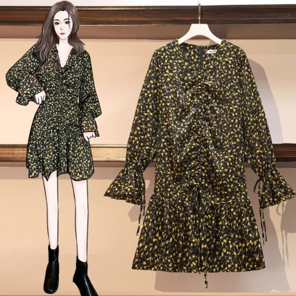 4XL 5XL весеннее платье с длинным рукавом размера плюс женские Вечерние Платья