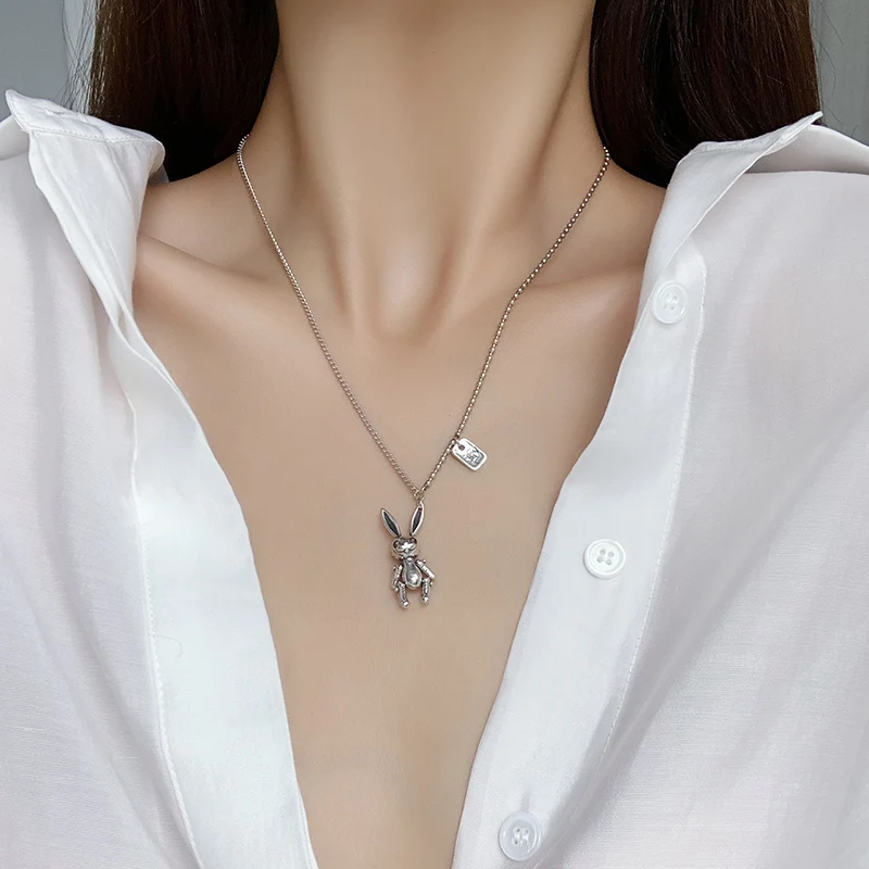Женское Ожерелье из стерлингового серебра S925 пробы в стиле ретро Инс подвеска
