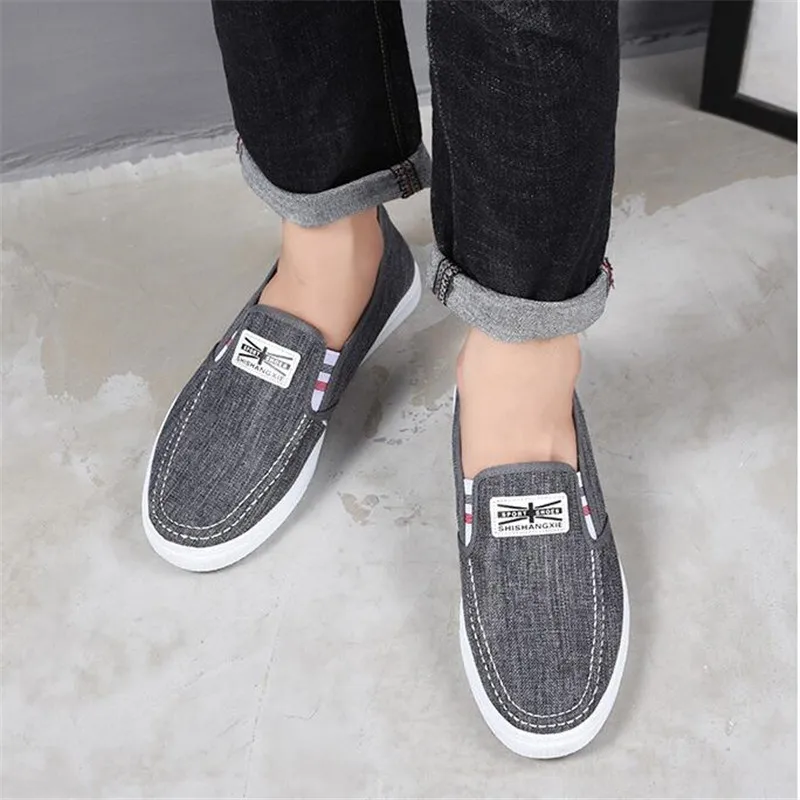 Мужские парусиновые туфли мужские лоферы кроссовки трендовая Новинка 2020 Мужская