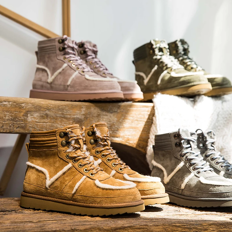 2019 г. Новая зимняя женская обувь женские зимние спортивные ботинки Martin на овечьем