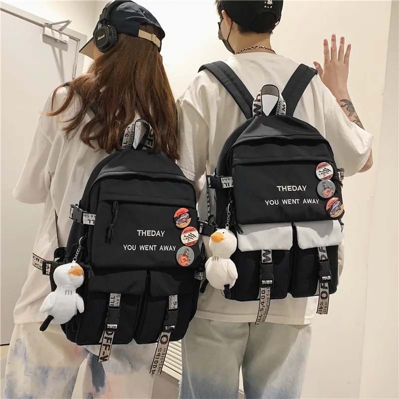 

Fashion Women Backpack Laptop Mochila Duck Print Student School Bag Teenager Girl Bookbag Rucksack Femal Leisure Travel Bagpack