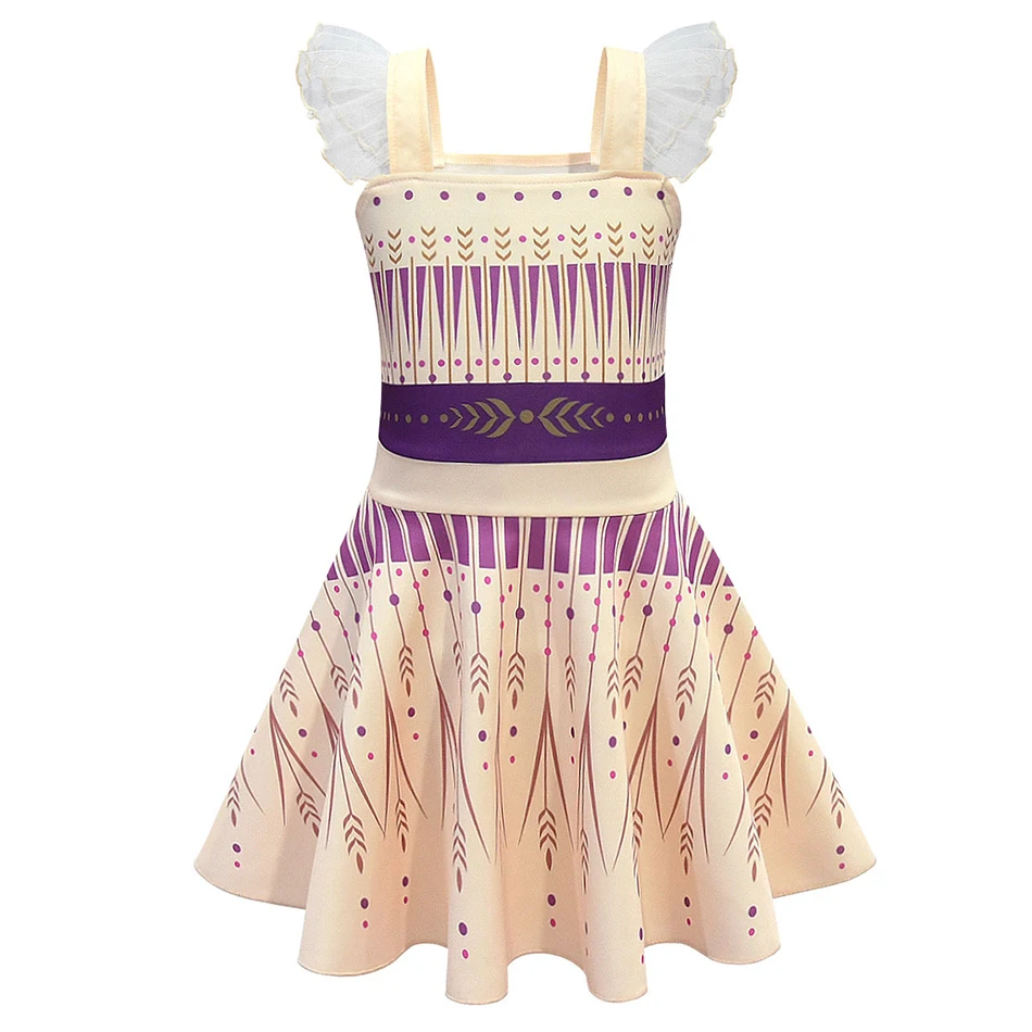 Платье принцессы Эльзы для девочек Детский костюм косплея на Рождество и день