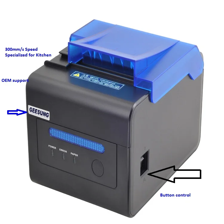 

High Speed Kitchen Printer Pos Thermal Receipt Printer With Alert