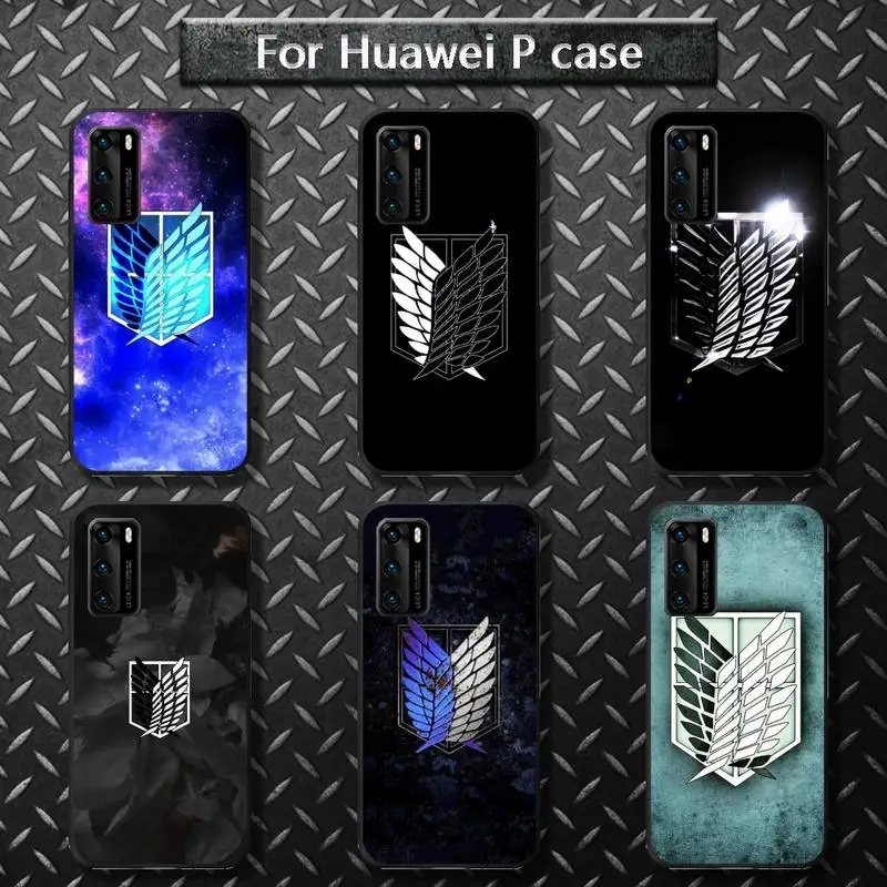 

Anime attack giant logo Phone Case for huawei P40 pro lite P8 P9 P10 P20 P30 psmart 2019 2017 2018
