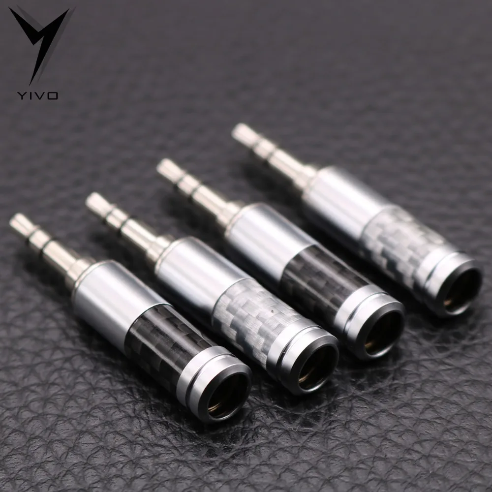 10 шт. HiFi DIY Hi-end белый черный углеродное волокно 3 5 1/8 "наушники мм аудио мини Джек