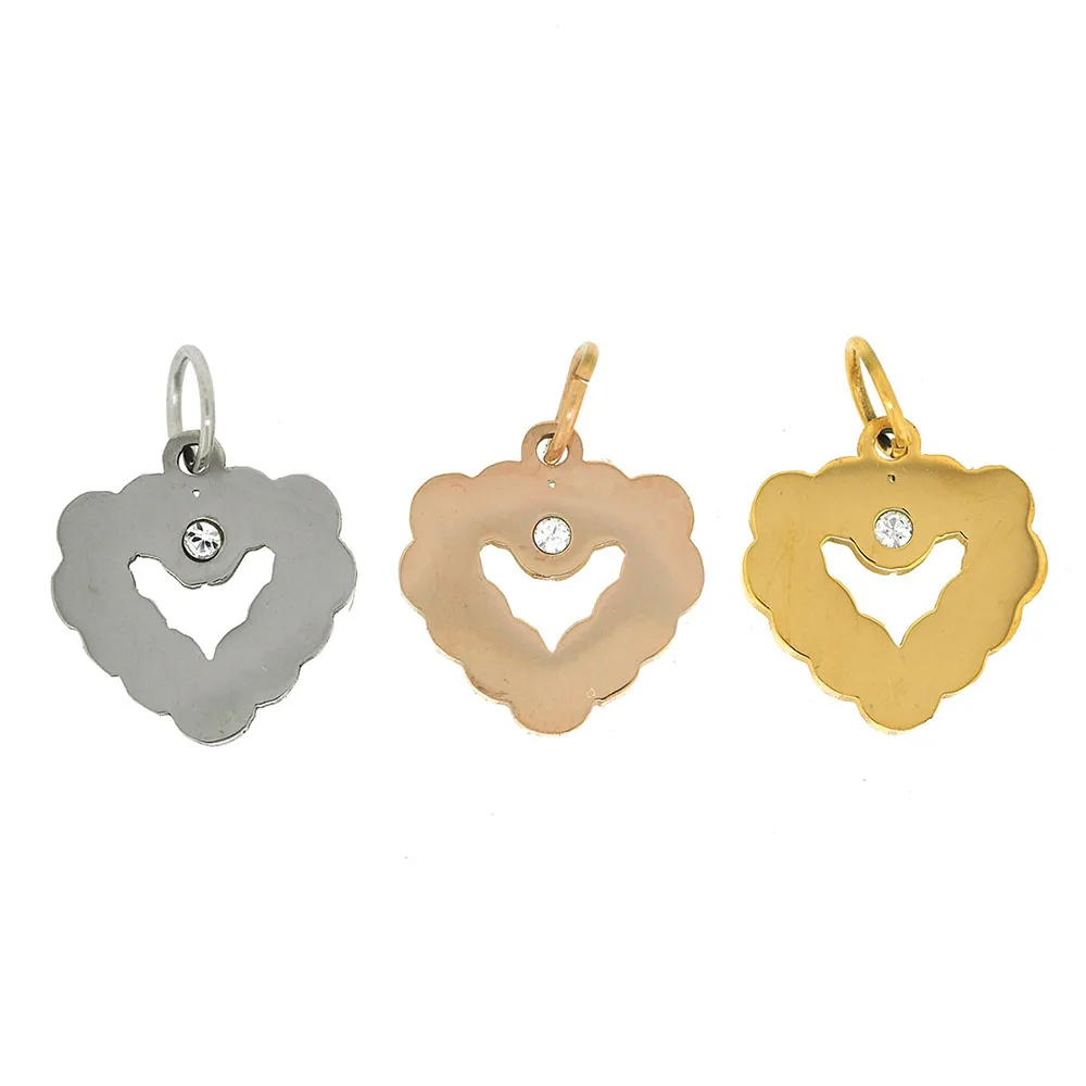 3 шт из нержавеющей стали 12*16 император сердце ювелирные изделия DIY найти для