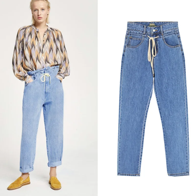 SHENGPALAE/Новинка 2020 года повседневные джинсы для мам длинные брюки ковбойские