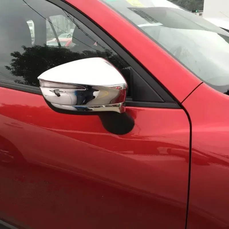 2 шт. L/R яркий серебристый хром зеркало заднего вида декоративное покрытие для Mazda