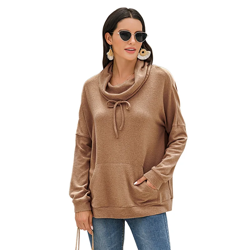 

ITFABS Women Loose weatshirts Autumn Winter Long Hoodies SLong Sleeve Hooded Sweatshirt Elagant Casual Pullover Hoodie Clothes