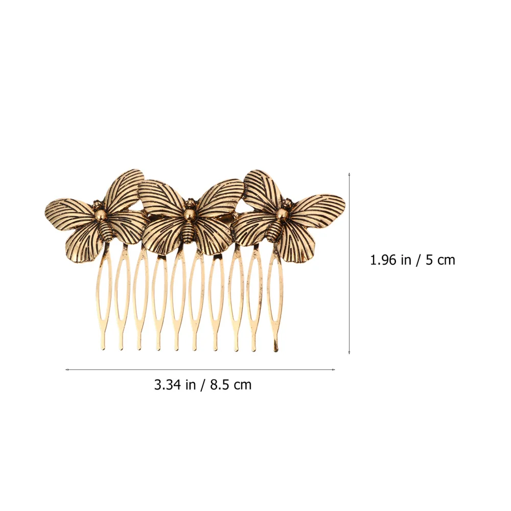 

3Pcs Vintage Hair Clip Butterflies Hair Comb Wedding Headpiece Jewelry for Bride
