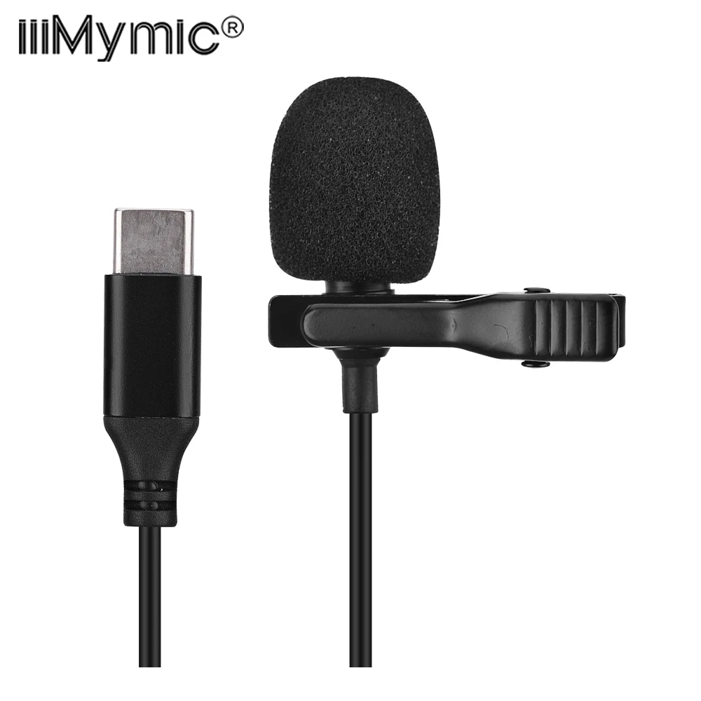 IiiMymic всенаправленный Тип c петличный отворот микрофон 1 5 м зажим для галстука Huawei