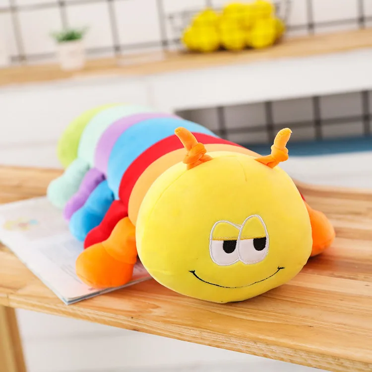 

New Creative Caterpillar Plush Toy Sleeping Pillow Bed Big Boy Little Bug Doll Lovely for Children and Girls Birthday Gifts