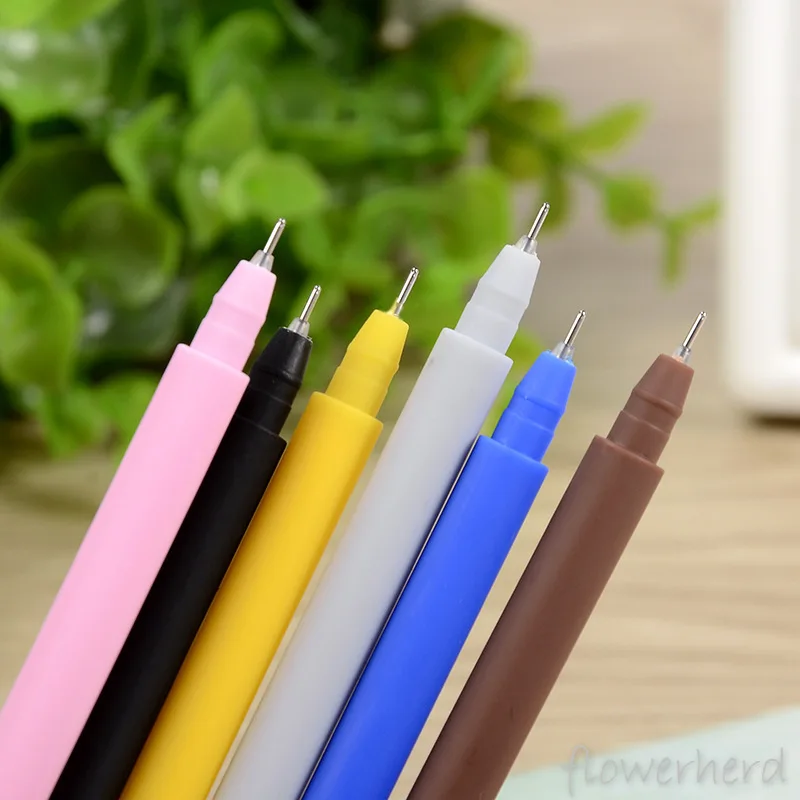 5 шт./лот рождественские 0 мм черные гелевые ручки канцелярские принадлежности