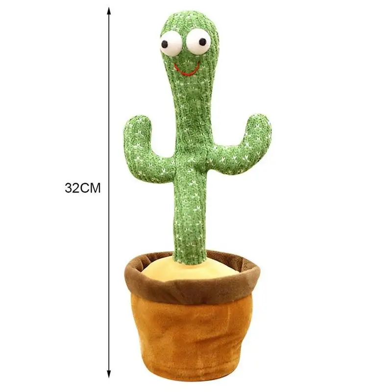 

Dancing Cactus Plush Toy Electronic Shake Toy with Music Song Playing Kids Early Education Toy For children
