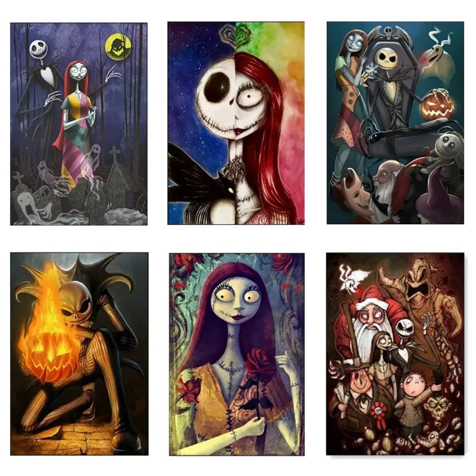 

5D DIY Diamond Portrait Halloween complete set full circle square diamond cross stitch bedroom living room mural decoration gift