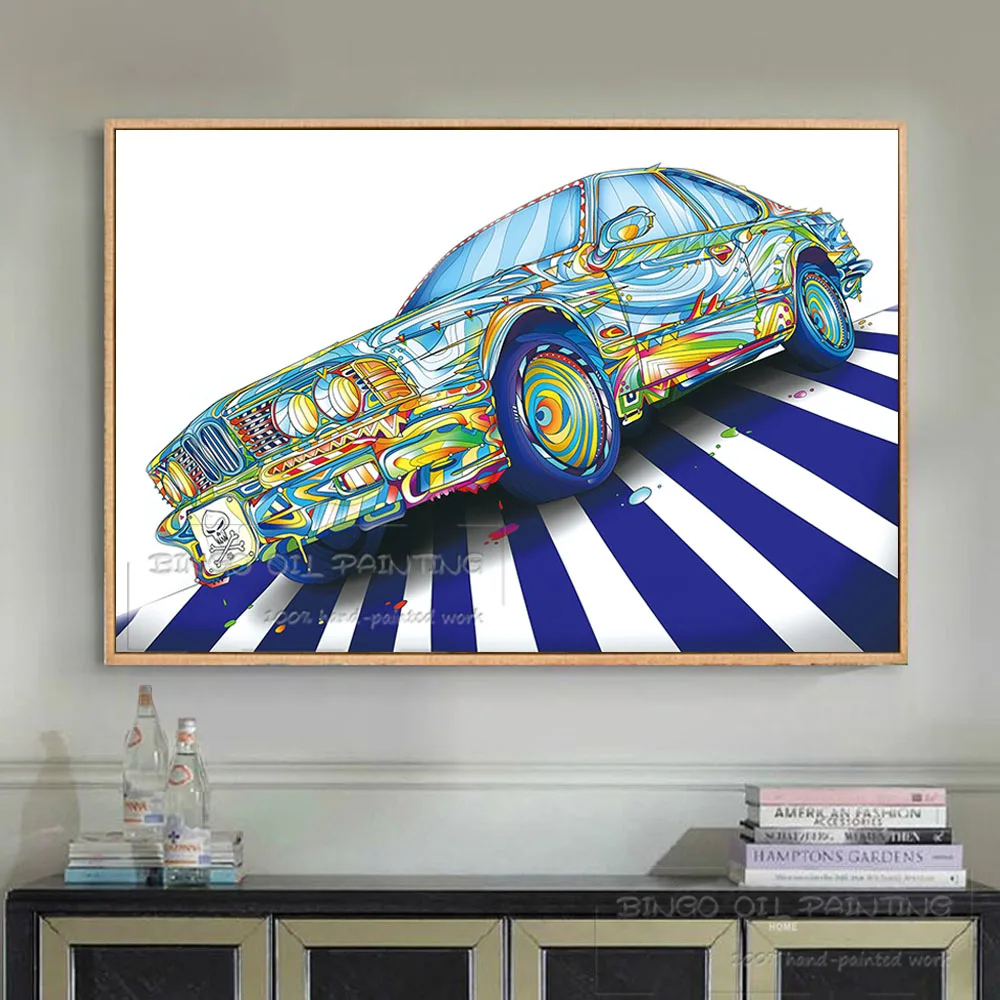 Картина маслом на холсте автомобиль высокие навыки ручная роспись современная