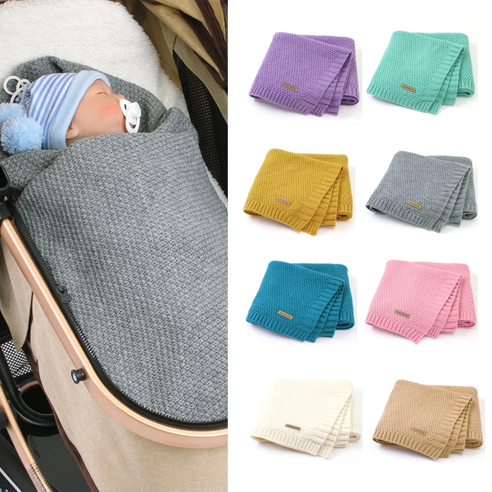 

Baby Blanket Knitted Newborn Swaddle Wrap Blankets Super Soft Toddler Infant Bedding Quilt For Bed Sofa Basket Stroller Blankets