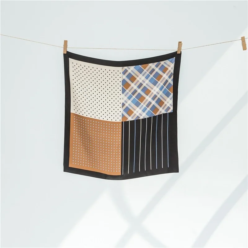 

65*65cm New Silk Scarf Ladies Fashion Spring Silk Scarf Mulberry Silk Temperament Korean Silk Scarf Chinese Square Scarf