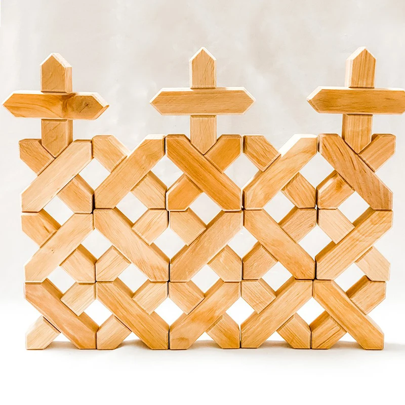 

16/32pcs X-shaped Blocks Game Basswood Nordic Toys Montessori Stacker Baby Developmental Toys Kids Building Blocks X Bricks 7cm