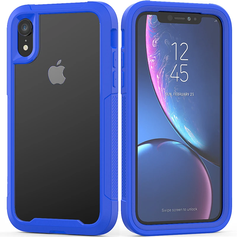 2 в 1 жесткий чехол для телефона iPhone 6 7 8 Plus мягкий бампер из ТПУ 360 защитный X Xs Max XR
