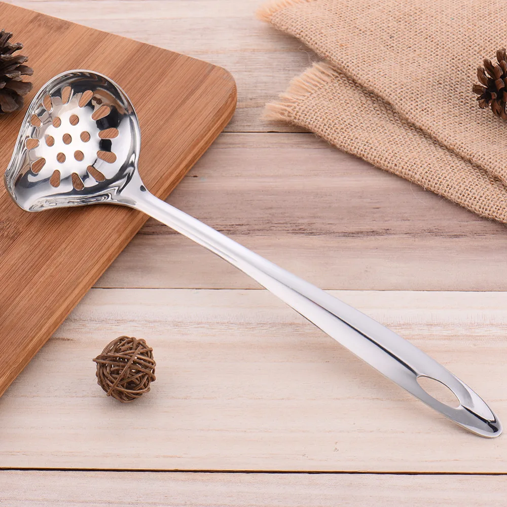 Ложка из нержавеющей стали горячий горшок дуршлаг кухня Бытовая короткая ручка