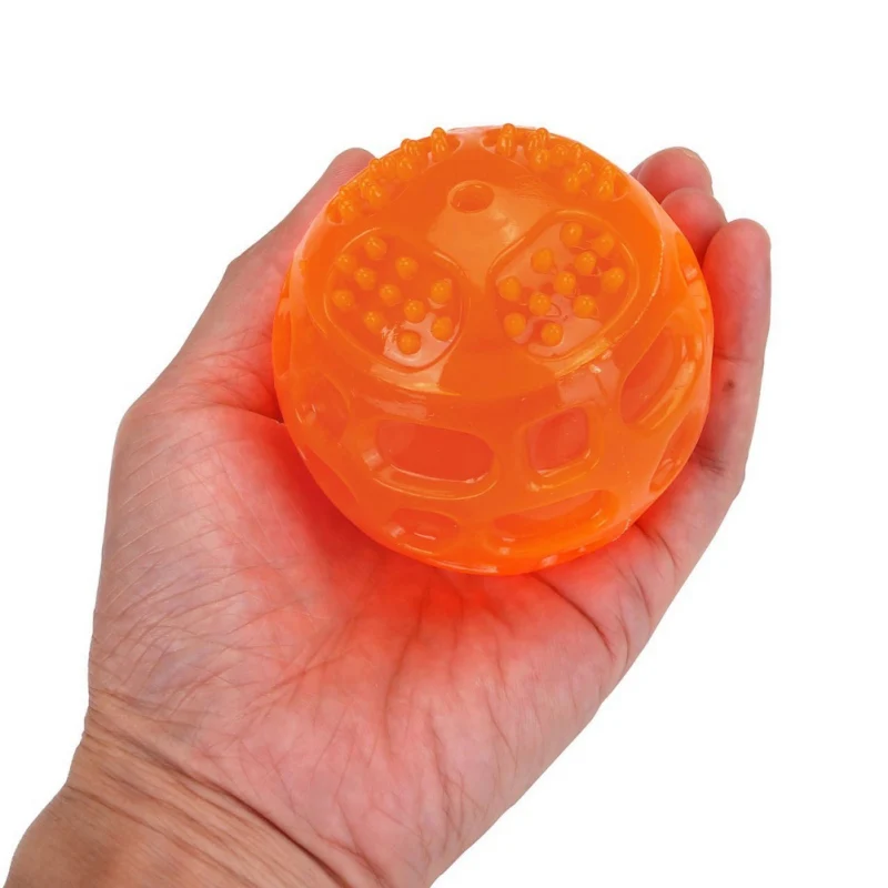 

3 Colors Durable Rubber Dog Toy Chew Toys Ball Interactive Squeak Training Playing Pet Toy Rubber Ball Toys For Dogs 1