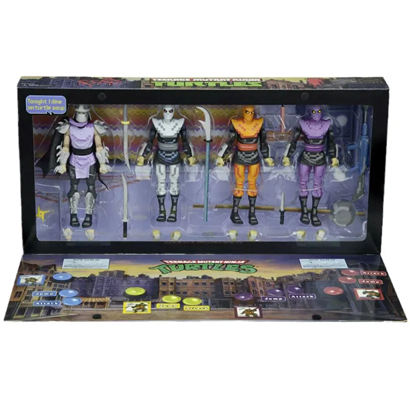 4 шт. набор игрушек для гаража NECA Черепашки-ниндзя | Игрушки и хобби