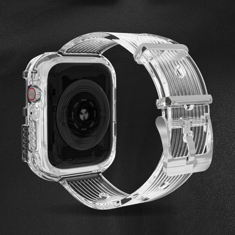 

Transparent Strap Suitable for I-watch Series 1/2/3/4/5 Transparent Sports Strap for Men and Women Smartwatch Straps