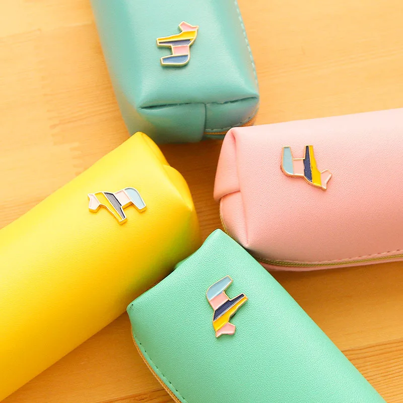 &quotЛошадка Радуга Ручка чехол сумка для карандашей PU Материал застежкой молнией