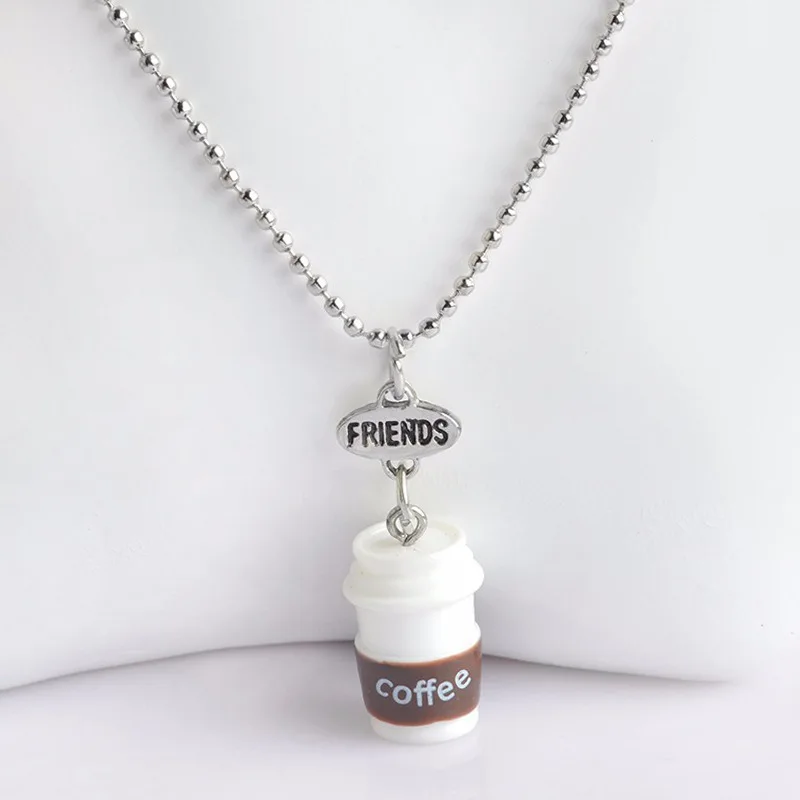 Комплект из 2 штук: мини-печенье Oreo и кулон с кофе на ожерелье для женщин - лучшей подруги BFF-шокера, украшения для дружбы с едой.