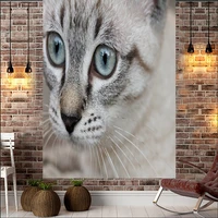 animal cat tapestry wall hanging 3d printed cute cat tapestry decoration bedroom living room university room dormitory decoratio