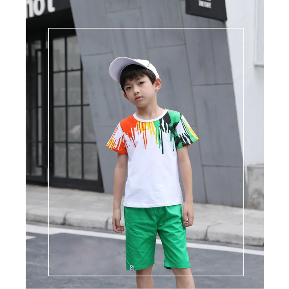 Комплекты одежды для мальчиков 2020 летнее Хлопковое платье девочек-подростков