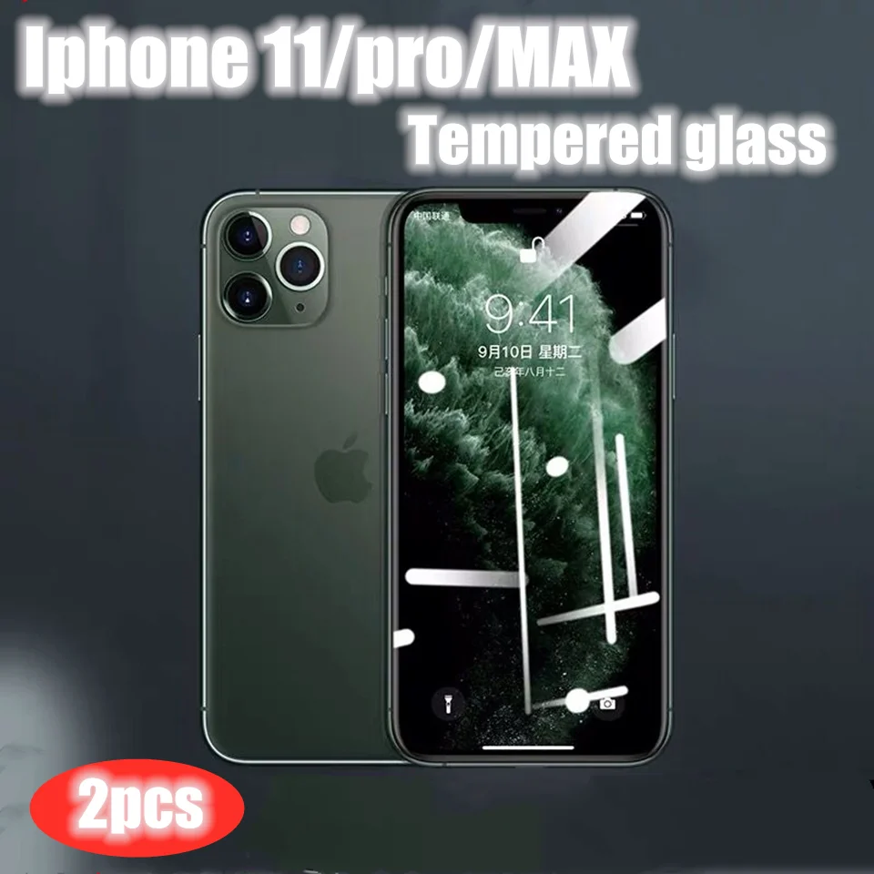 2 шт прозрачное закаленное стекло для iPhone 11 Pro 2019 на XR X XS Max защита экрана Защитное