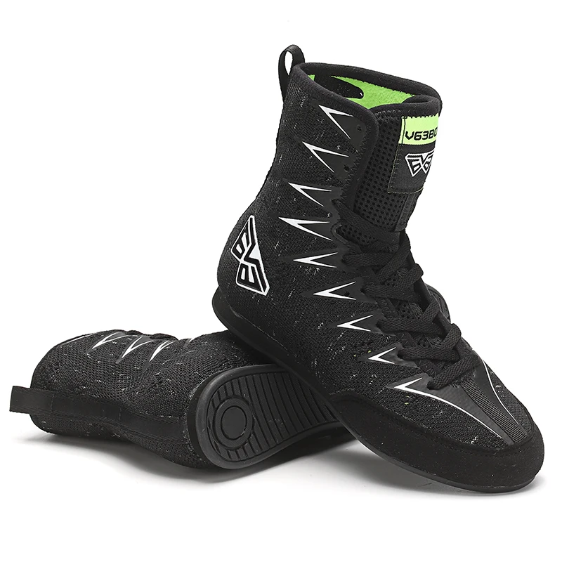 

Speed Men's Boxing Training Boot Fot Children Black White Kids Wrestling Shoes