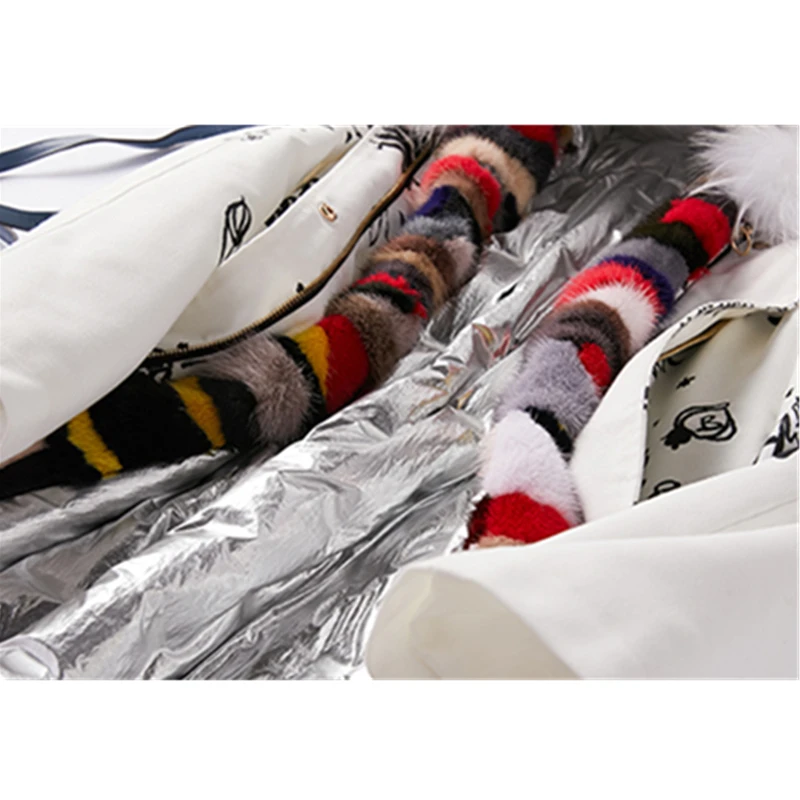 

Fashion New 2021 Women Winter Thicken Warm High quality Female Pockets Zipper Hooded Female Raccoon Dog Fur Real fur coat